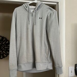 Under Armour Light Gray Full-Zip Hoodie